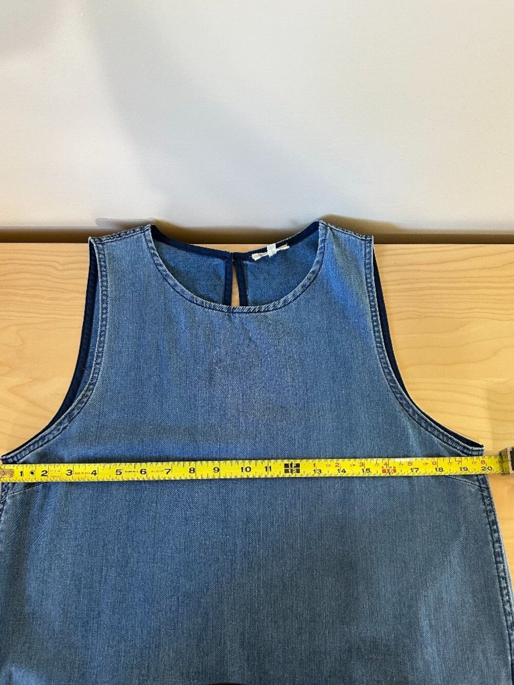 Wilfred Free Aritzia Midi Denim Jumper Dress Blue Size L - Picture 7 of 9